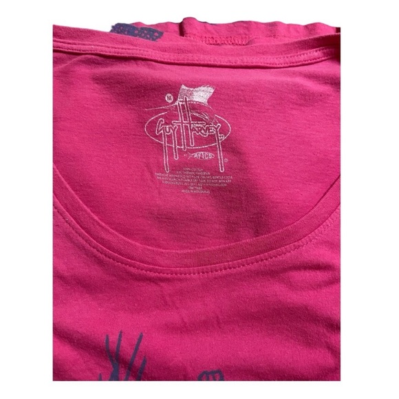 Vintage Y2K Guy Harvey Baby Tee | Hot Pink Ocean Fish Graphic | Size M - Picture 3 of 3